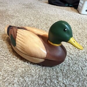 Vintage Signed Avon Mallard Decoy Duck Handcrafted And Handpainted 1978